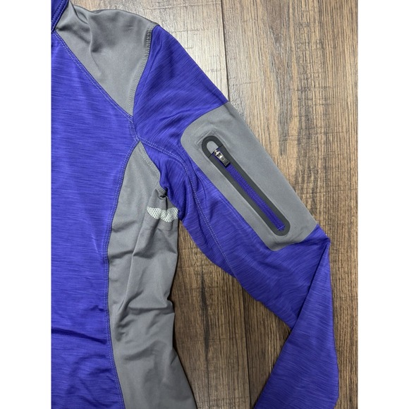 REI Long Sleeve 1/4 Zip Athletic Pullover Shirt Purple Women's Size XS - Picture 3 of 7
